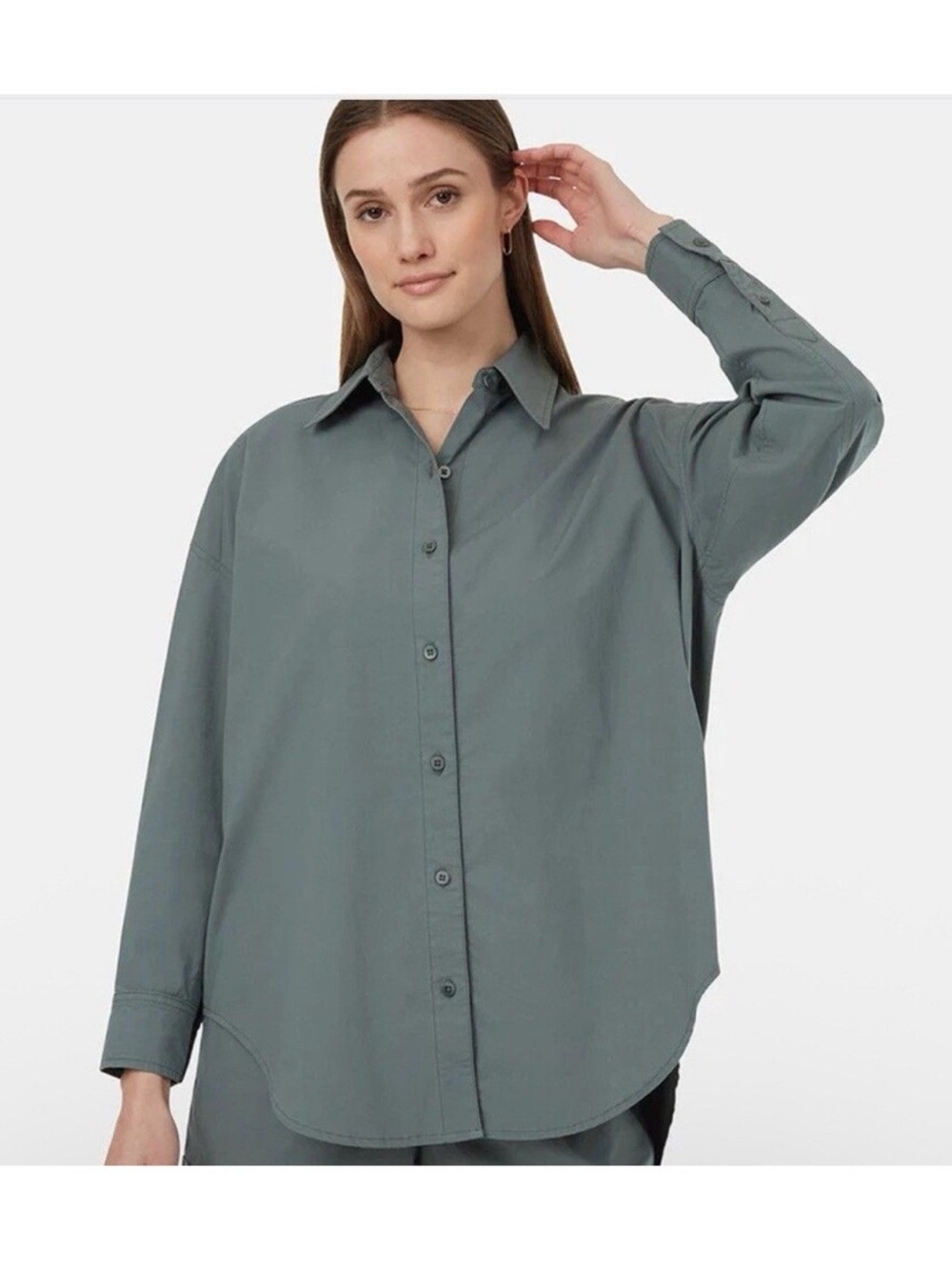 Tentree ecostretch cotton oversized shirt NWT size large